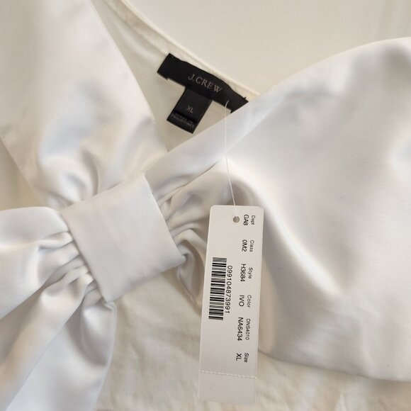 J.Crew Asymmetrical Top with Bow Detail - Picture 2 of 7